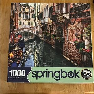 Springtime on a Venice Canal 1000 Piece Puzzle